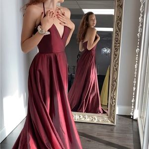 NWT Wine Sherri Hill Dress